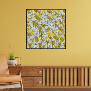 Yellow And White Frangipanis Flowers Cluster, Poster