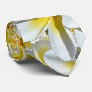Yellow And White Frangipanis, Tie