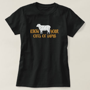 Yellow and White Know Your Cuts of Lamb T-Shirt