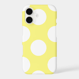 Yellow and White Large Polka Dot Phone Case