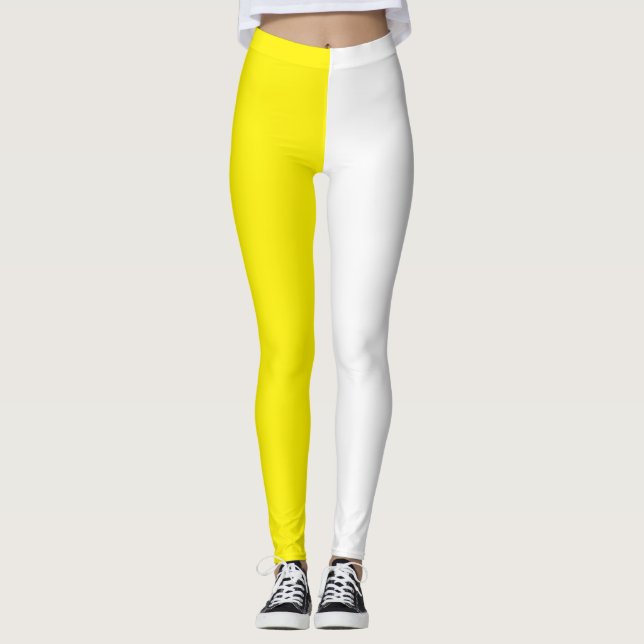 Yellow and white leggings (Front)