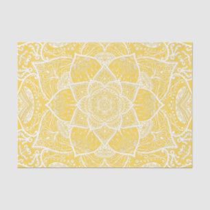 Yellow and White Mandala - Loergann in Sunflower Tissue Paper