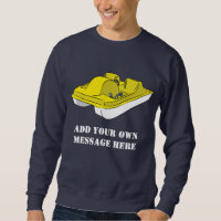 Yellow and White Pedal Boat Custom Message