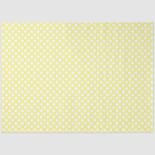 Yellow and White Polka Dot Tissue Paper (Front)