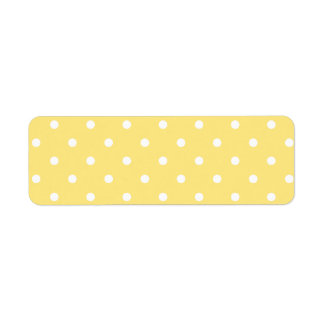 Yellow and White Polka Dots Pattern.