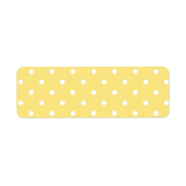 Yellow and White Polka Dots Pattern. (Front)