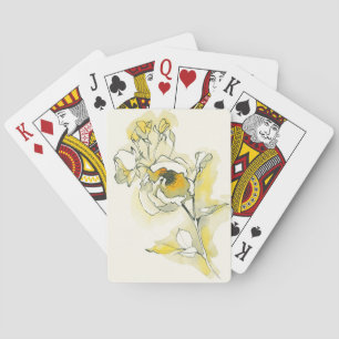 Yellow and White Roses Playing Cards