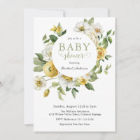 Yellow and White Spring Floral Baby Shower