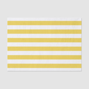 Yellow and White Stripe Pattern Tissue Paper
