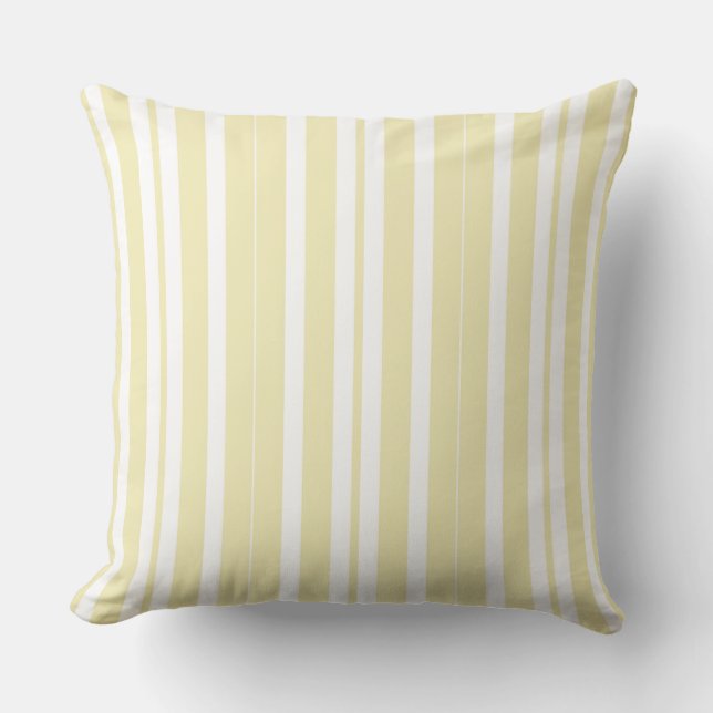 yellow and white stripes cushion (Front)