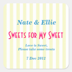 Yellow and white "sweets for my Sweet" Sticker