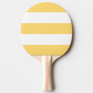Yellow And White Vertikal Stripes  Ping Pong Paddle