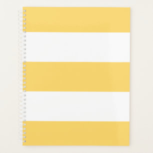 Yellow And White Vertikal Stripes Planner