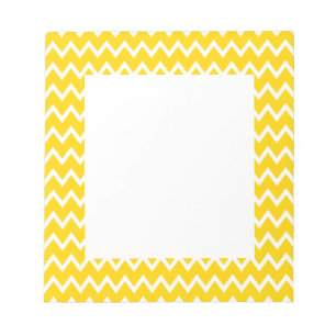 Yellow and White Zigzag Pattern Notepad