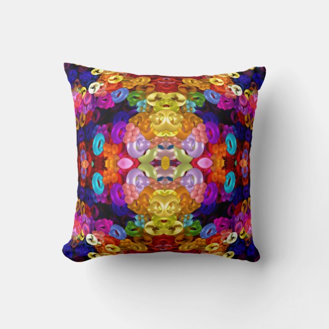 Yellow-Angel-Bug Mandala Cushion (Front)
