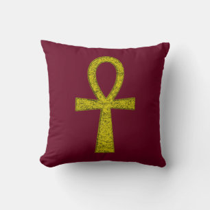 Yellow Ankh Cushion