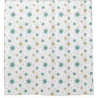 Yellow Aqua Blue Franciscan Starburst Mid Century