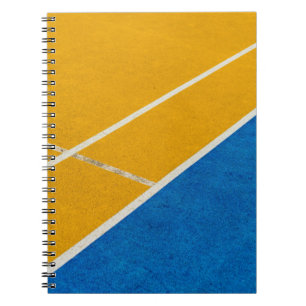 Yellow area rug notebook