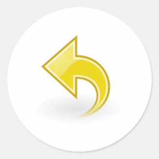 Yellow Arrow Classic Round Sticker