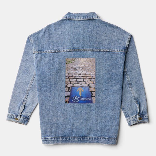 Yellow arrow denim jacket (Back)
