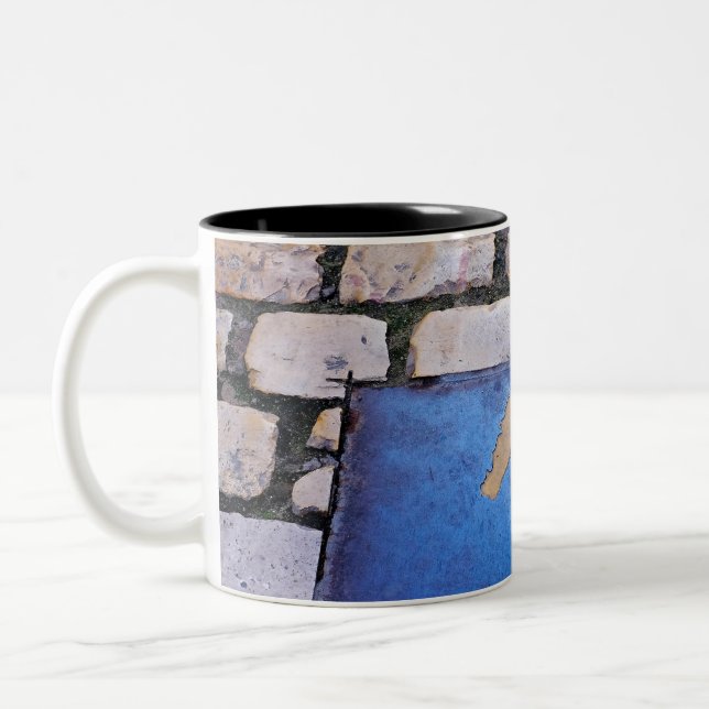 Yellow arrow Two-Tone coffee mug (Left)