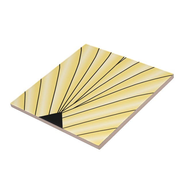Yellow Art Deco Design Tile (Side)