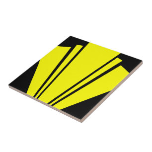 Yellow Art Deco Design Tile
