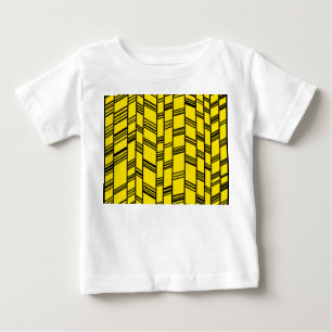 Yellow Art Deco Lines Baby T-Shirt