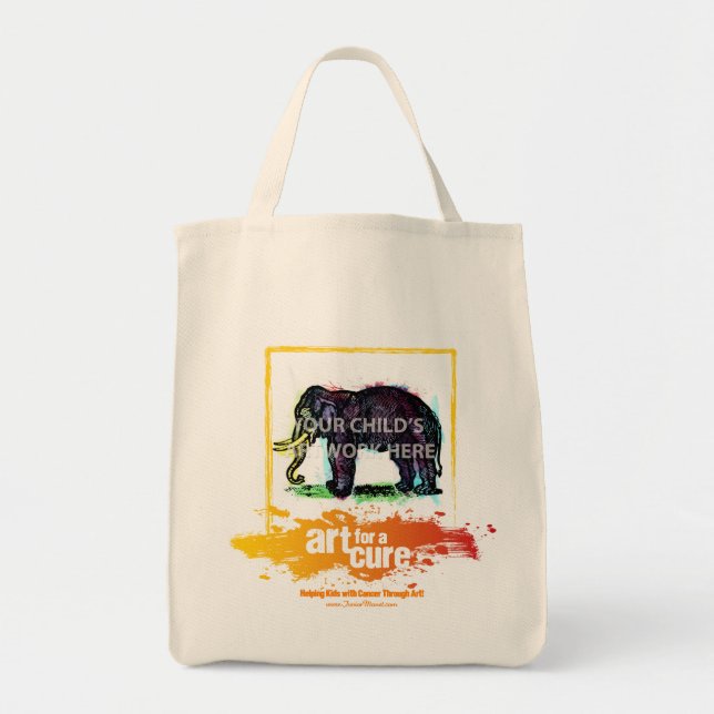 Yellow "Art for a Cure" Tote  $20.95 Bag (Front)