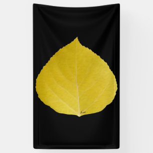 Yellow Aspen Leaf #5 Banner
