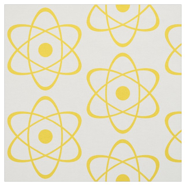 Yellow Atom Symbol Fabric (Swatch)
