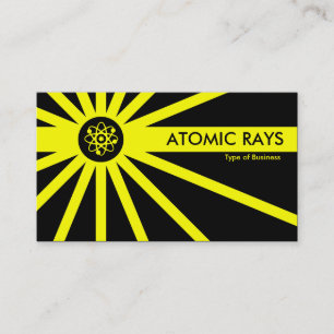 Yellow Atomic Rays Business Card
