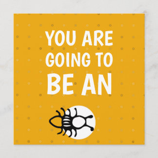 Yellow Aunt Announcement Card