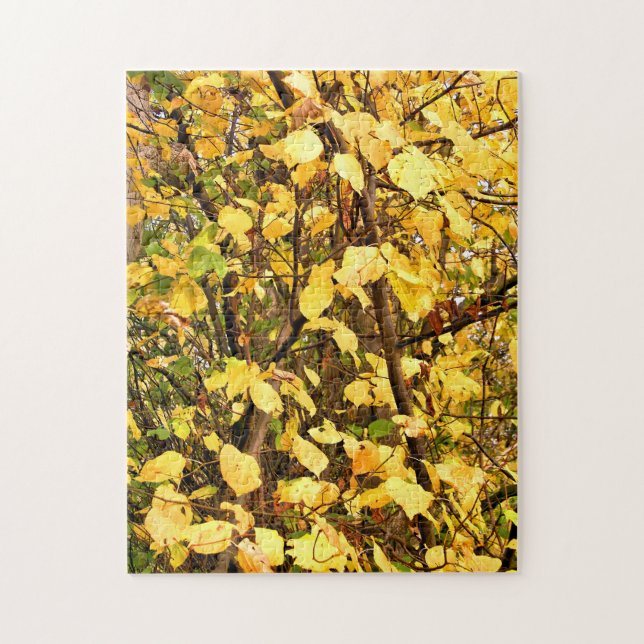 YELLOW AUTUMN LEAVES JIGSAW PUZZLE (Vertical)
