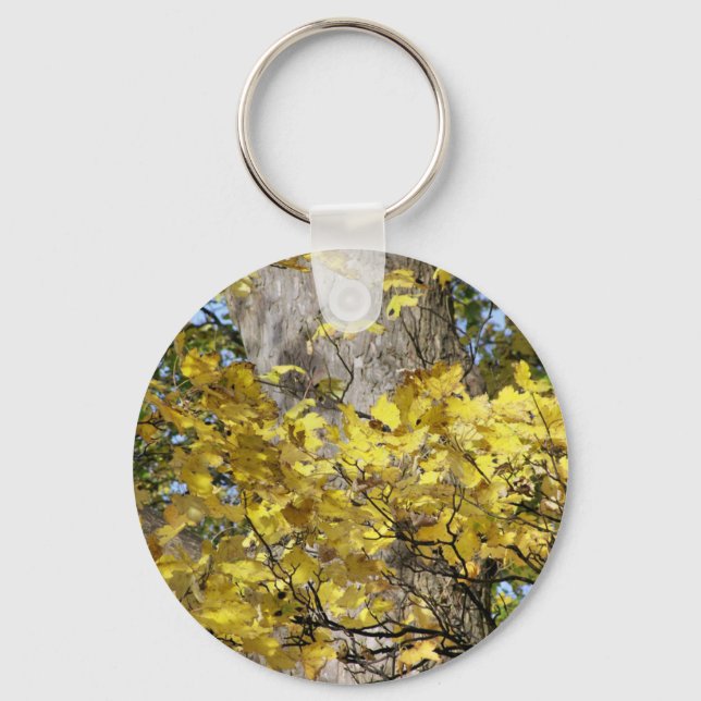 YELLOW AUTUMN LEAVES KEY RING (Front)
