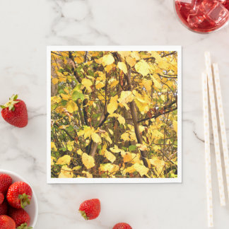 YELLOW AUTUMN LEAVES NAPKIN