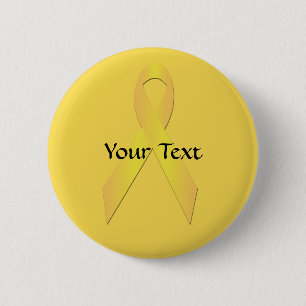 Yellow Awareness Ribbon Button Template