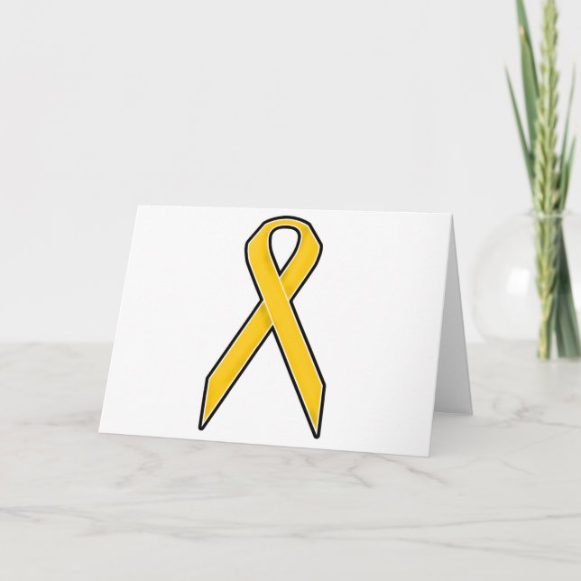 Yellow Awareness Ribbon Card (Front)