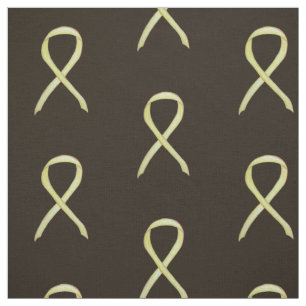 Yellow Awareness Ribbons Fabric Art Material
