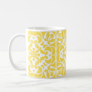 Yellow Azulejos Portuguese Spanish Mediterranean Coffee Mug
