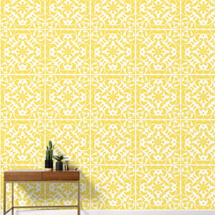 Yellow Azulejos Portuguese Spanish  Wallpaper