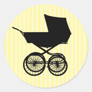 Yellow Baby Buggy Sticker