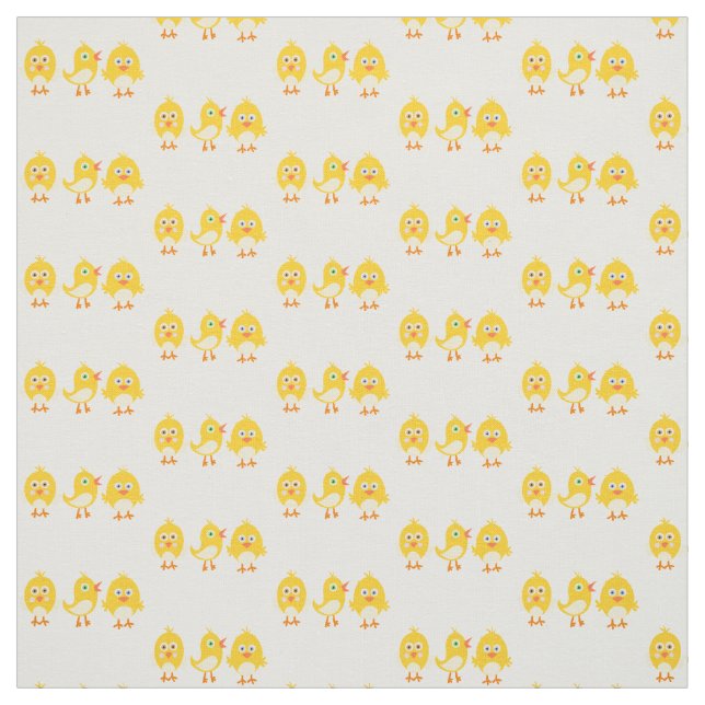 Yellow Baby Chicks Cotton (56" width) Fabric (Swatch)