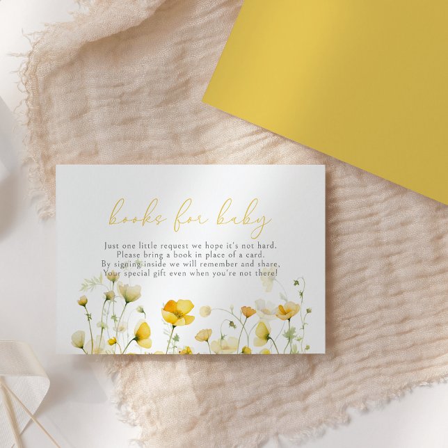 Yellow Baby In Bloom Wildflower Books For Baby Enclosure Card (Creator Uploaded)