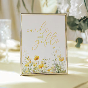 Yellow Baby In Bloom Wildflower Cards & Gifts Sign