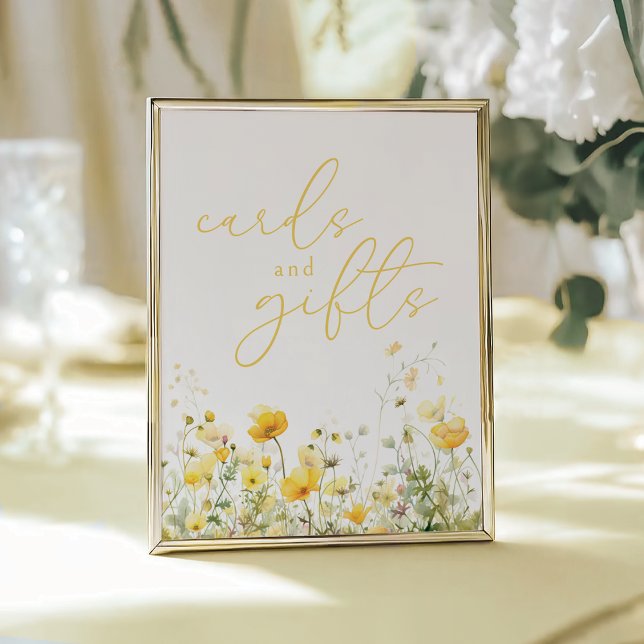 Yellow Baby In Bloom Wildflower Cards & Gifts Sign (Creator Uploaded)