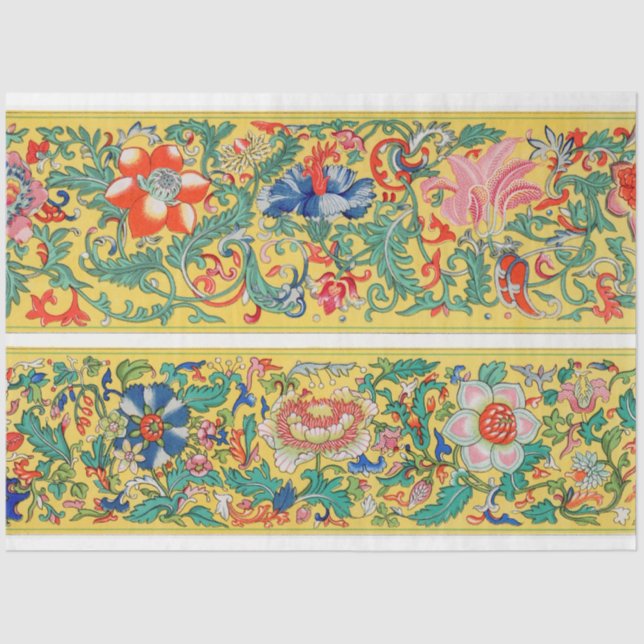 Yellow background floral paper (Front)