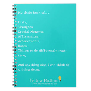 Yellow Balloon Spiral Notebook