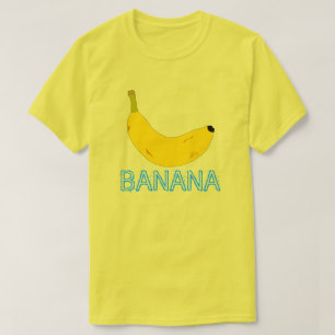 YELLOW BANANA AND BLUE TEXT T-Shirt