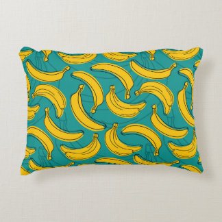 Yellow Banana: Black Outline Vintage Decorative Cushion